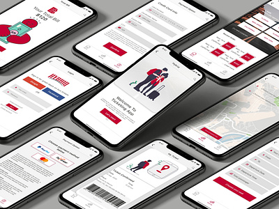 Hybrid Bus Online Ticket App(IOS) app apple branding bus creative design illustration ios iphone x kit minimal modern typography ui ui design ux vector web xd design xd ui kit
