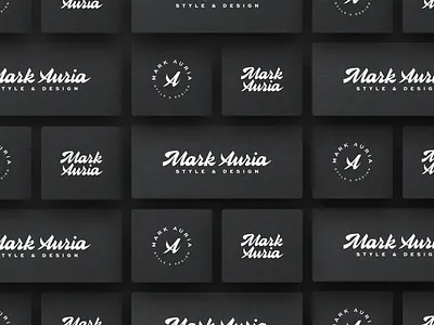 Mark Auria Script Combos brand branding lettering logo mark monogram script typography