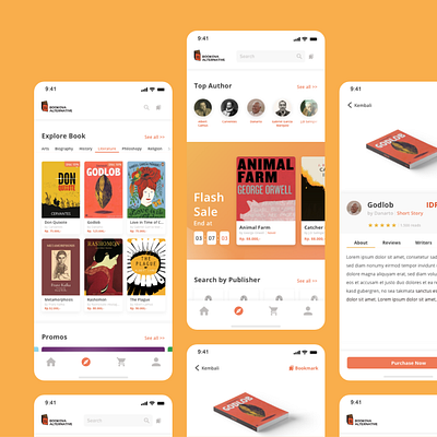 Bookova Mobile User Interface Design book art literature mobile mobile ui mobileapp movie app uidesign uiux