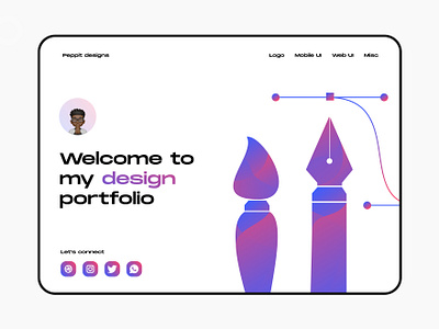 Portfolio - Web design branding colours design designer portfolio flat illustraor illustration minimal portfolio portfolio design portfolio page portfolio site portfolio website practicing typography ui vector web web design web design