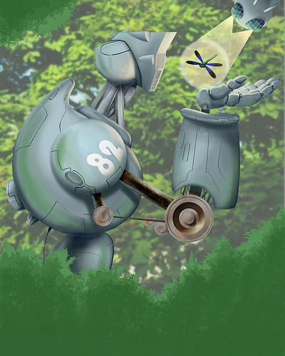 82 & Orbit digital fantasy illustration krita scifi
