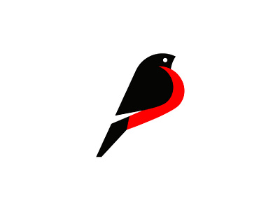 Bullfinch bird branding bullfinch design inspiration logo minimalism red