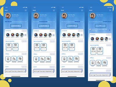 Finance App for Youngsters banking bills calculation designer expenditure finance app ios app payments payonline savings ui ux visual design
