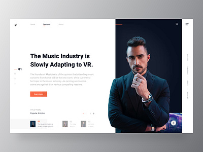 Musician - The Future of Music clean ui music app music concert musician new normal virtualreality web design