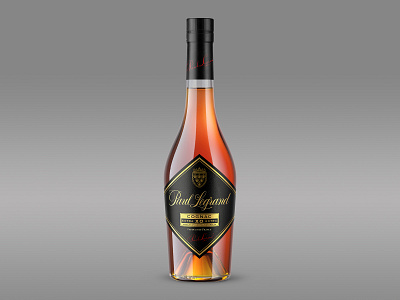 Paul Legrand French Cognac bottle branding cognac design distillery elegant french handlettering illustration label lettering logo luxury premium spirits typography vintage