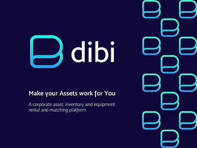 Dibi b blue brand design branding d dibi logodesign rent