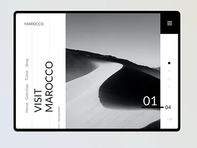 Landing page concept black white black and white concept art desert design desktop landing landing page landing page design minimal simple simplicity travel ui ui design website