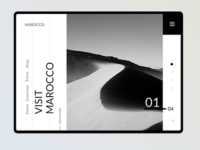 Landing page concept black white black and white concept art desert design desktop landing landing page landing page design minimal simple simplicity travel ui ui design website