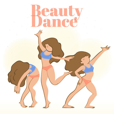 Beauty Dance body positive body positivity dance digital editorial funny girl power illustration self love vector woman character woman power