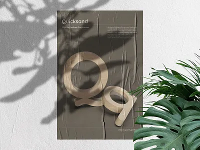 Typeface Poster: Quicksand 3d poster 3dtext art artwork design design jombie design zombie follow me graphic graphics design illustration knowyourtypeface light and shadow poster art quicksand sushant sushant kumar rai typeface typogaphy typography poster