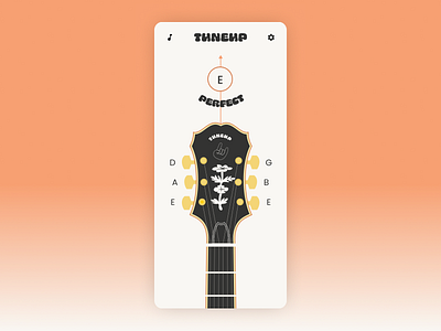 Guitar Tuner epiphone flat guitar guitarist illustrator music tuner ui ux vector