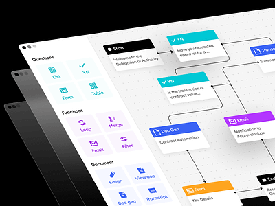 workflow visual editor: product dashboard api app application automation dashboard design dev development management nocode process saas tool ui ux visual identity workflow