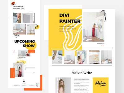 Artist Painter Layout pack | Divi art direction artist brush creative cv resume design graphic design high contrast illustrator layout design minimal painter personal branding pixel art scribble tiger typography ui ux website