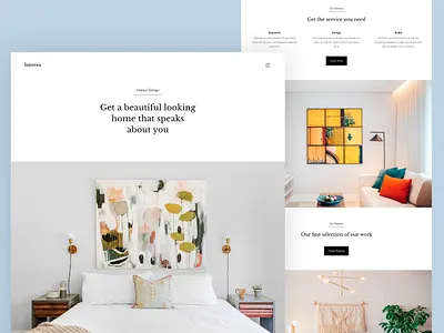 Interior Studio Website Design design home house interior interiorstudio minimal ui ux web webdesign