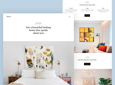 Interior Studio Website Design design home house interior interiorstudio minimal ui ux web webdesign