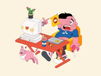 Cry, baby, cry adobe art characters design flat illustration vector