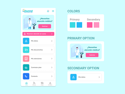 Medical App UI Redesign adobe xd app design blue doctor doctor app figma health app interface design medical app pink sketch app ui design ui inspiration ui inspo ui ux ui ux design ux design ux ui