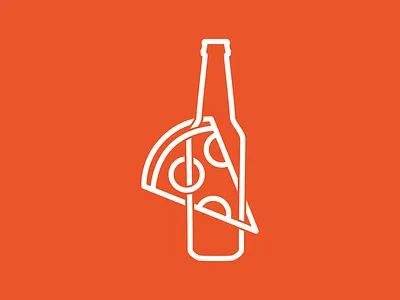 Beer and Pizza adobe beer branding design graphic icon illustration logo design pizza vector