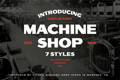 Machine Shop Display Font all caps custom font display font font font foundry font maker typography