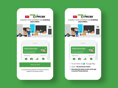 Pickup Express push notifications android interaction design ios marketing mobile mobile app mobile app design sketch app uiux user experience user interface