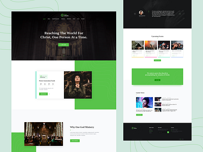 Church Design Theme christ church church branding church design design green monk rezfelix the cross theme theme design theme for wordpress themeforest ui web web design webdesign website website design wordpress