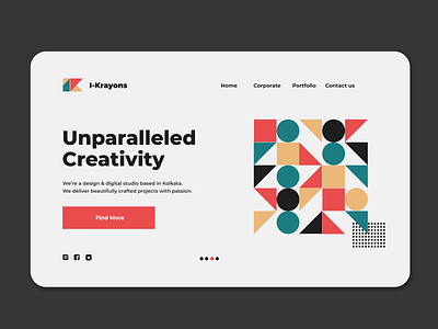 Web Landing page UI concept app app design cards ui geometric art geometry landing logo typeface typogaphy webdesign website white