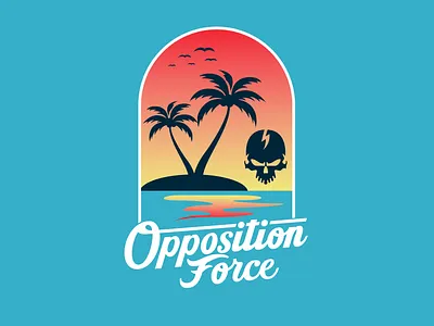 Opposition Summer Shirt Design apparel design aqua branding design illustration lettering logo military screen printing summer tee design typography vector