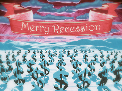 Merry Recession 2020 christmas creative director digital art digital illustration dollar dollar sign economy editorial editorial art finance financial holiday illustration latino money recession snow trees wallstreet winter