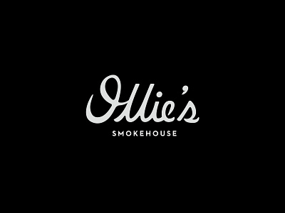 Ollies Smokehouse - Script branding custom lettering logo ollie script script lettering smokehouse vector