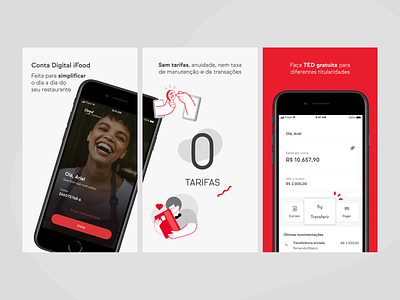 Conta Digital iFood APP app bank banking design fintech interface ui ux