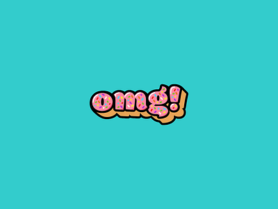 30DaysofLogos Challenge Day 17 - Clothing Brand 30daysoflogos branding clothing design donut label logo omg omg! sprinkles