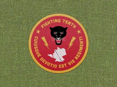 110th Infantry Regiment Patch army history map military old school panther patch unit veteran war ww2
