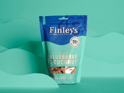 Finley's Dog Treats brand branding branding design colorful design logo modern package design photography print design simplify