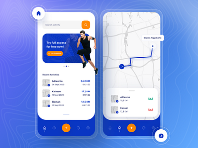 CEKER - Running Tracker App (Iconhub) clean elegant inspiration light minimal minimalist mobile mobile app mobile app design mobile design mobile ui motion pattern running app running tracker simple sport app trend user experience user interface