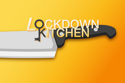 lockdownkitchen logo typogaphy vector