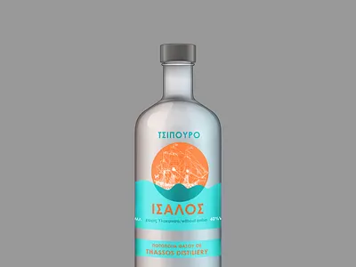 Isalos packaging design alcohol branding branding logo package design product design