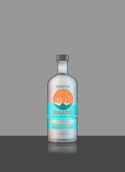 Isalos packaging design alcohol branding branding logo package design product design