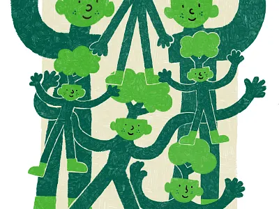 A Family Tree of Trees character design design illustration nature