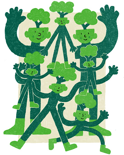 A Family Tree of Trees character design design illustration nature