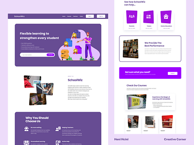 Quiz for kids website UI UX quiz school