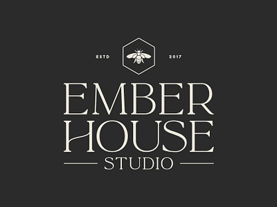 Ember House Final bee branding design icon illustration logo print typography