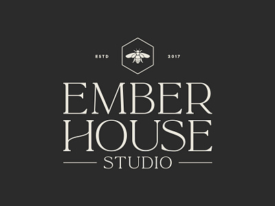 Ember House Final bee branding design icon illustration logo print typography