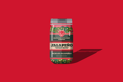 Handsome Devil Heat Pickled Jalapeños branding illustration jalapeño logo design peppers