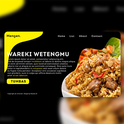 Mangan UI Web Design app design ecommerce food ui ux web