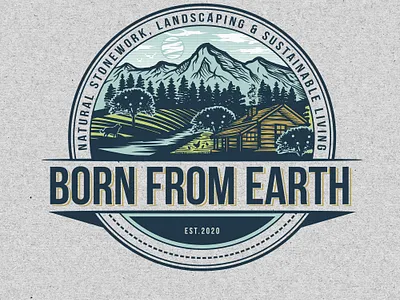 Vintage Logo Design black and white branding design handdrawn illustration logo tshirtdesign vector vintage woodengrafis