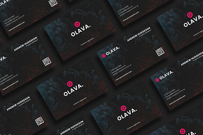 Dark Olava Business Card agency black business card clean company corporate creative dark dark theme design name card template