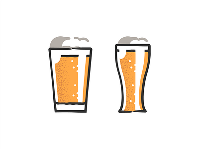 Beer glasses 🍺🍺 alcohol badge beer brand branding brew brewery craft craft beer design hops identity illustration ipa label logo plant symbol type typography