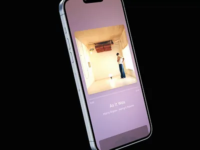 Vertical Music Player album animation app apple music gradient interface ios ios 16 music paging player prototype ux vertical paging