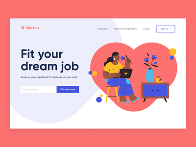 Workluv - Talent Management Agency branding design ui web