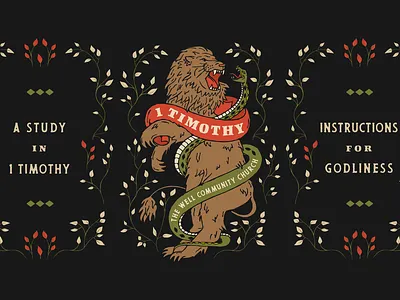 1 Timothy Sermon Series church illustration jesus lion sermon series snake timothy